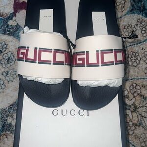 Gucci Black and White Slides